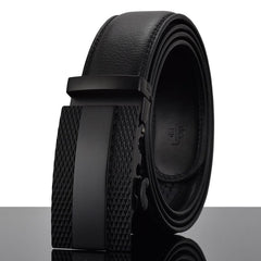 WOWTIGER Fashion Designers Men Automatic Buckle Leather luxury Belt Business Male Alloy buckle Belts for Men Ceinture Homme