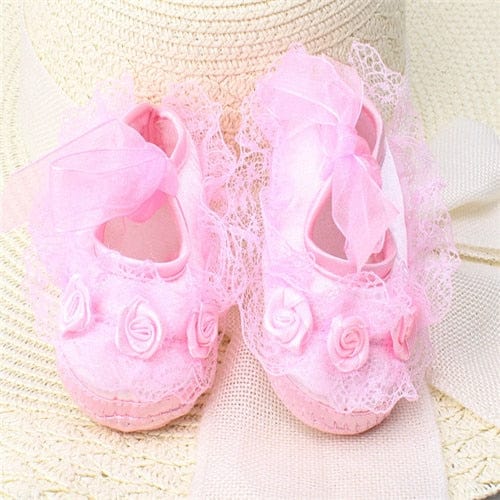 Baby Girl Shoes First Walkers Lace Floral Newborn Baby Shoes Princess Infant Toddler Baby Shoes for Girls Party