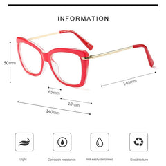 Women Metal Legs Designer Optical Eyeglasses Prescription Rim Spectacles for Women Eyewear Glasses Frame Fashion Styles