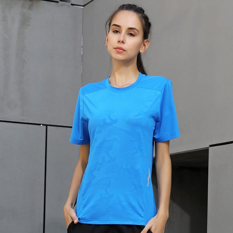 Women Dry Quick Short Sleeve Causal Sport Jerseys Fitness Trainer Running Tshirts Badminton Breathable Mesh Exercises Yoga Tee