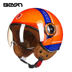 Capacete BEON 110B Motorcycle Scooter Helmet beon open face 3/4 motorbike jet vintage retro helmets Casco ECE Certification