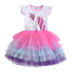 Vestido Infantil Kids Summer Princess Dress Girls Performance Costumes Children Birthday Party School Casual Unicorn Dresses