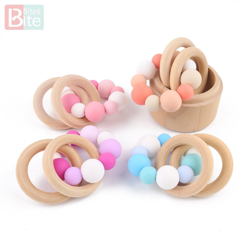 60pcs 12mm Baby Teether Silicone Beads Diy Pacifier Chain Bracelet Bpa Free Chewable Round Silicone Bead Accessories For Newborn