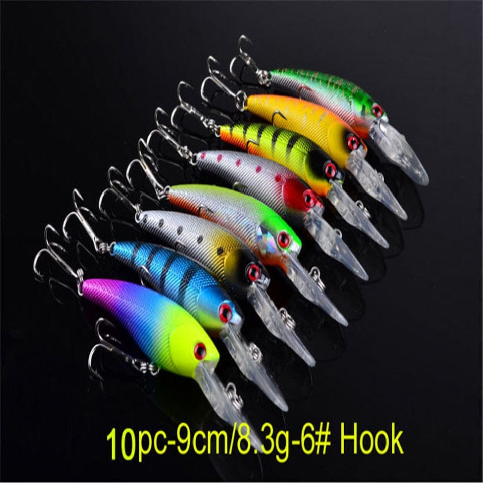 New Minnow Mixed 20pcs/Set Fly Fishing Lure Kit Set Artificial Hard Baits Lifelike Wobbler Carp Fishing Tackle Pesca