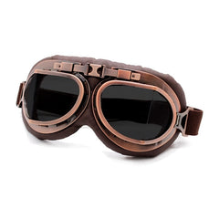 Roaopp Retro Motorcycle Goggles Glasses Vintage Moto Classic Goggles for Harley Pilot Steampunk ATV Bike Copper Helmet