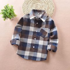 VIDMID Boys shirts for Girls British Plaid child Shirts kids school Blouse red tops clothes Kids Children plaid 12 years 6010 01