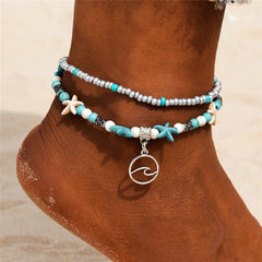 New Shell Beads Starfish Anklets for Women Beach Anklet Leg Bracelet Handmade Bohemian Foot Chain Boho Jewelry Sandals Gift