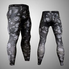 Men's Fitness Running Tights Gym training pants Camouflage Tracksuit Compression pants Jogging clothing leggings rashgard men