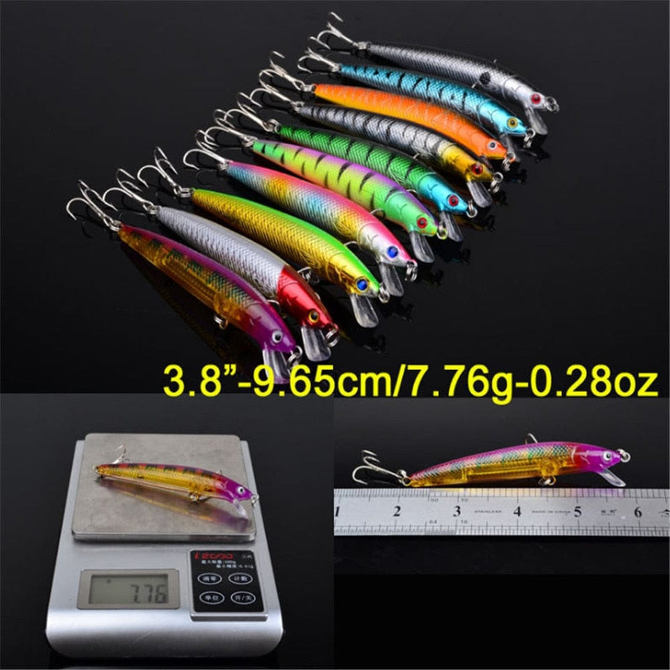 New Minnow Mixed 20pcs/Set Fly Fishing Lure Kit Set Artificial Hard Baits Lifelike Wobbler Carp Fishing Tackle Pesca