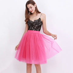 Quality 5 Layers Fashion Tulle Skirt Pleated TUTU Skirts Womens Lolita Petticoat Bridesmaids Midi Skirt Jupe Saias faldas