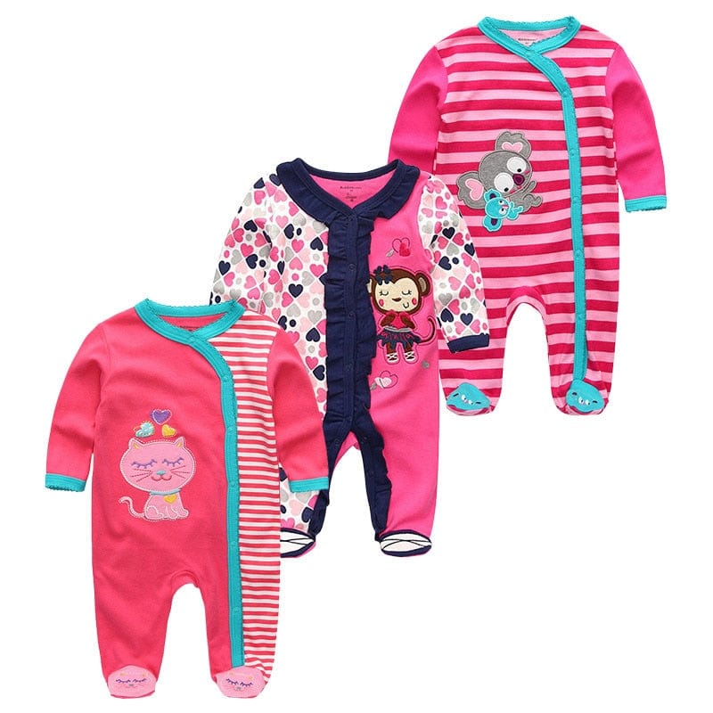 Baby Girl Clothes Long Sleeve 1/2/3PCS Spring and Autumn Clothing Sets Cotton Baby Boy Clothes Newborn Overalls Roupa de bebe