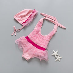 Swimsuit Girl Falbala Lace Ruffle Baby Bikini 2021 Children's Swimwear Girls Swimming Suit Child Bathing Clothes Beach Wear