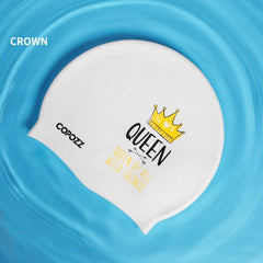 COPOZZ Silicone Swimming Cap For Long Hair Women Swimming Pool Cap Waterproof Ear Protection Professional Water Sports Swim Hat