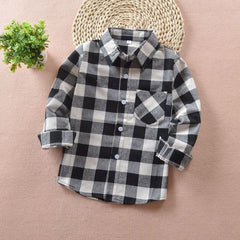 VIDMID Boys shirts for Girls British Plaid child Shirts kids school Blouse red tops clothes Kids Children plaid 12 years 6010 01