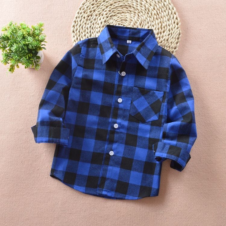 VIDMID Boys shirts for Girls British Plaid child Shirts kids school Blouse red tops clothes Kids Children plaid 12 years 6010 01