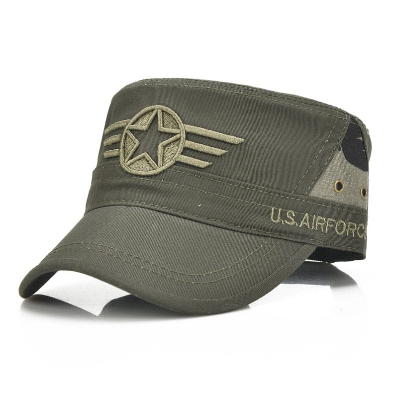 Men Military Hat Adjustable Flat Top Caps Summer Male US  Washed Cotton Twill  Army Cap Camouflage Kepi