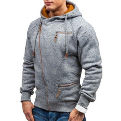 New Hoodie Men 2021 Autumn Casual Solid Long Sleeve Mens Hoodies Sweatshirts Slim Zipper Hoody Sweatshirt Men Hooded Streetwear