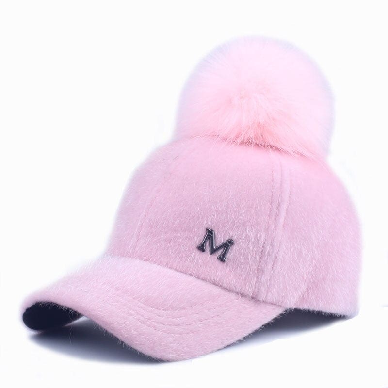 [YARBUU] New brand baseball caps 2017 winter cap for women Faux Fur pompom ball cap Adjustable Casual Snapback hat cap