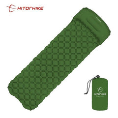 Outdoor Sleeping Pad Camping Inflatable Mattress with Pillows Travel Mat Folding Bed Ultralight Air Cushion Hiking Trekking