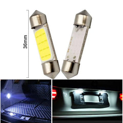 1x C10W C5W LED COB Festoon 31mm 36mm 39mm 41/42mm 12V White bulbs for cars License plate Interior Reading Light 6500K 12SMD