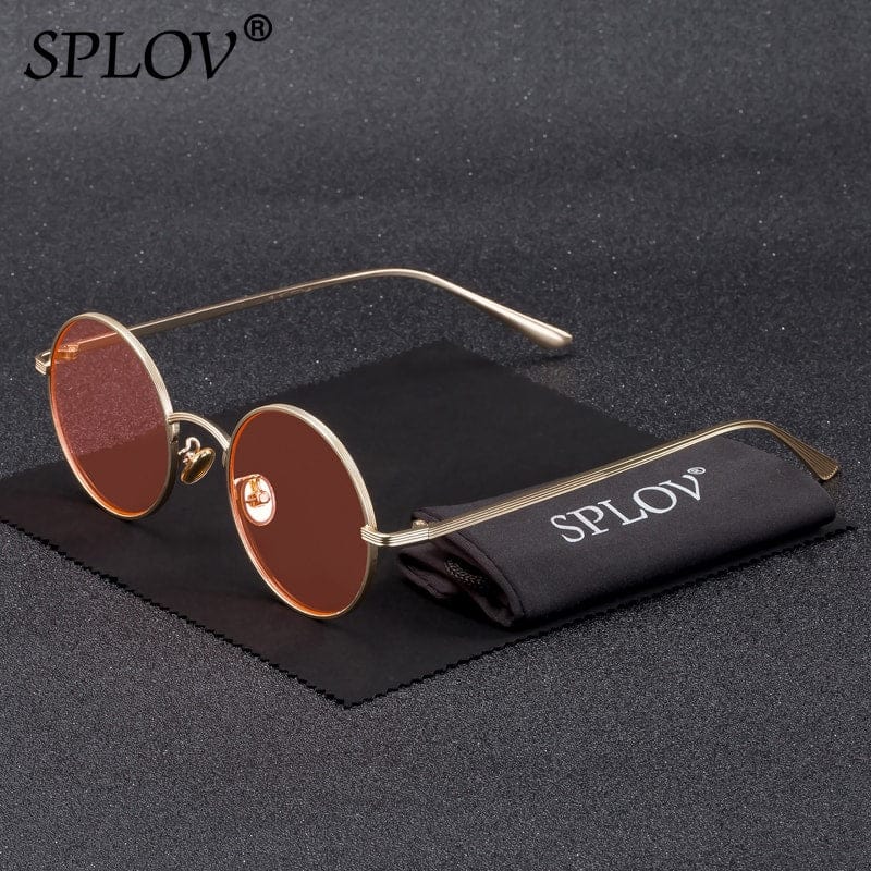 SPLOV Vintage Men Sunglasses Women Retro Punk Style Round Metal Frame Colorful Lens Sun Glasses Fashion Eyewear Gafas sol mujer