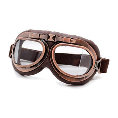 Roaopp Retro Motorcycle Goggles Glasses Vintage Moto Classic Goggles for Harley Pilot Steampunk ATV Bike Copper Helmet