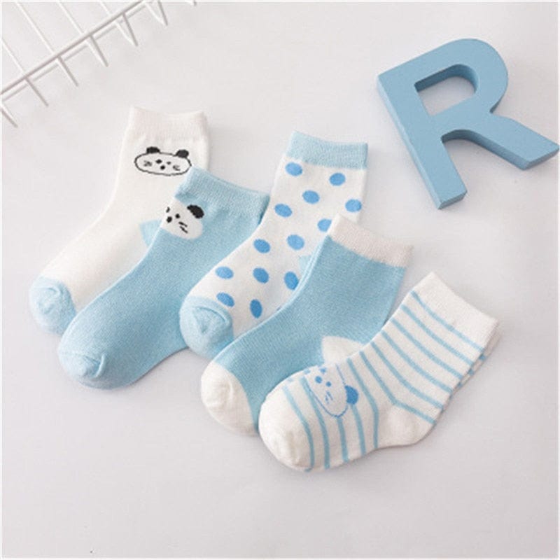 5 Pair/lot Cotton Baby Socks Printing mustache Girls Boys Children Socks Spring Autumn Infant Toddler Kids Socks For 1-3 Year