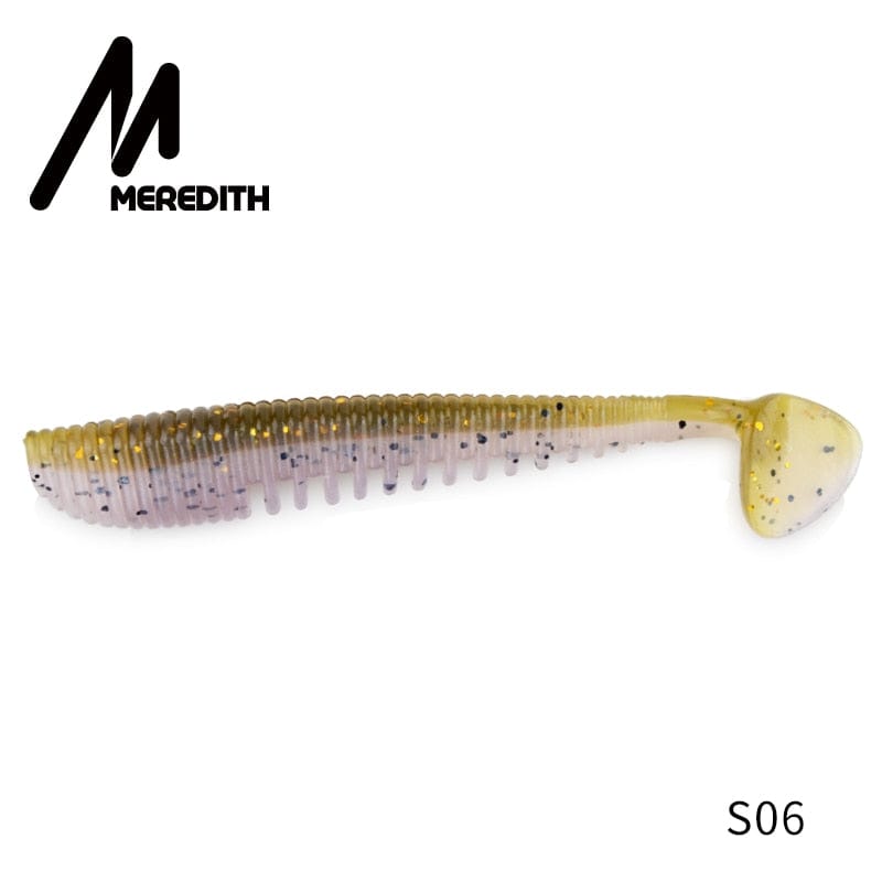 MEREDITH Awaruna Fishing Lures 8cm 9.5cm 13cm Artificial Baits Wobblers Soft Lures Shad Carp Silicone Fishing Soft Baits Tackle