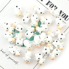 Mini 50pc AnimalResin Duck Rabbit Cows  Flat Back DIY Miniature Artificial Hand Painted Resin Cabochon Craft Play Doll House Toy