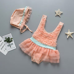 Swimsuit Girl Falbala Lace Ruffle Baby Bikini 2021 Children's Swimwear Girls Swimming Suit Child Bathing Clothes Beach Wear