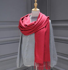 2021 Women Cashmere Scarves With Tassel Lady Winter Autumn Long Scarf High Quality Keep Warm Female Shawl Thicker Men Scarf