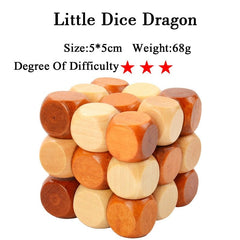 IQ Brain Teaser Kong Ming Lock Lu Ban Lock 3D Wooden Interlocking Burr Puzzles Game Toy For Adults Kids