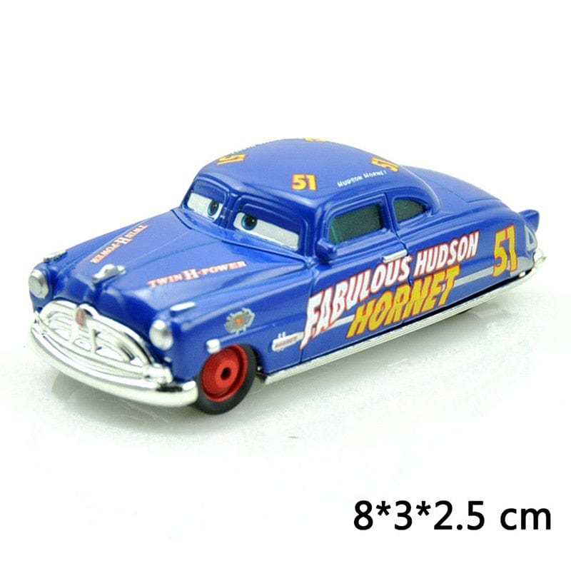 Disney Pixar Cars 2 3 Lightning McQueen Jackson Storm Doc Hudson Mater 1:55 Diecast Metal Alloy Model Car Birthday Gift Boy Toys