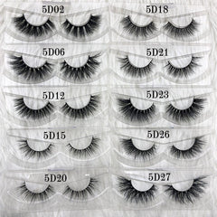 Mikiwi 50 pairs/pack 3D Mink Lashes No packaging Full Strip Lashes Mink False Eyelashes custom box Makeup eyelashes