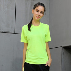 Women Dry Quick Short Sleeve Causal Sport Jerseys Fitness Trainer Running Tshirts Badminton Breathable Mesh Exercises Yoga Tee