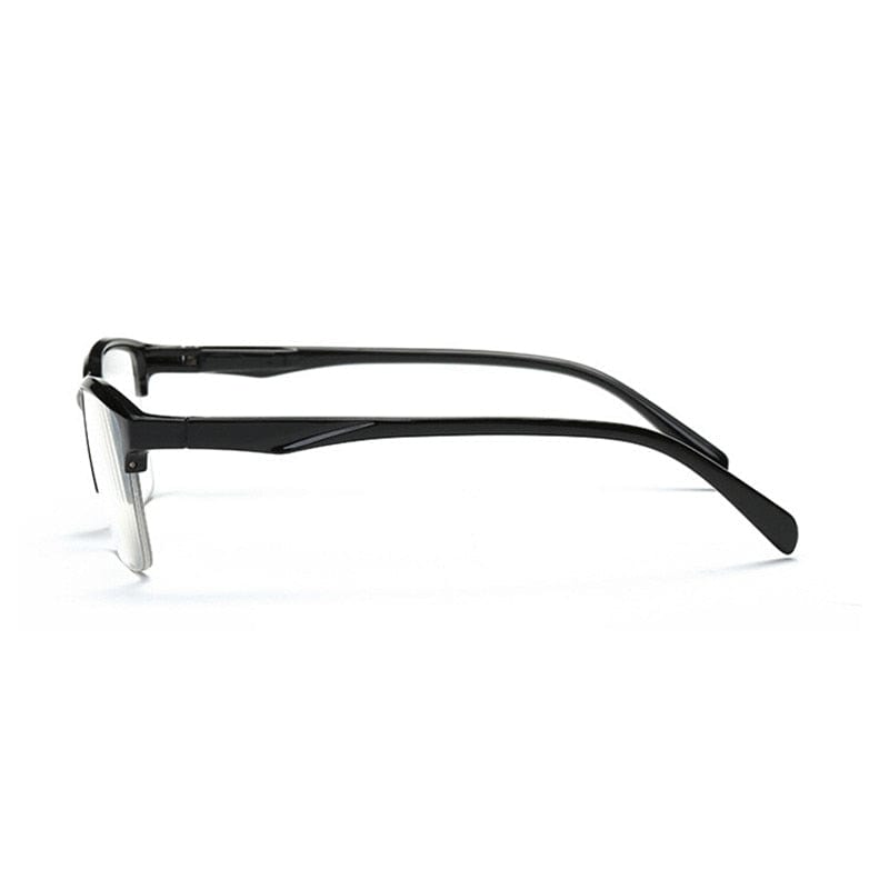 iboode Half Frame Reading Glasses Presbyopic Eyewear Male Female Far sight Glasses Ultra Light Black with strength +75 to +400