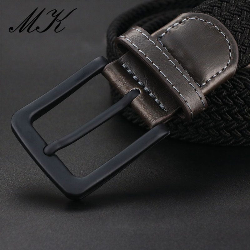 MaiKun Canvas Belts for Men Fashion Metal Pin Buckle Military Tactical Strap Male Elastic Belt for Pants Jeans