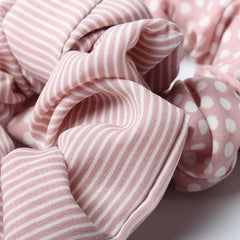 2pcs/lot Stripes And Dots Elastic Scrunchies New Hot Ponytail Holder Hairband Hair Rope Tie Fashion Stipe For Women Girls