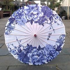 Silk Cloth Women Umbrella Japanese Cherry Blossoms Ancient Dance Umbrella Decorative Umbrella Chinese Style Oil Paper Umbrella