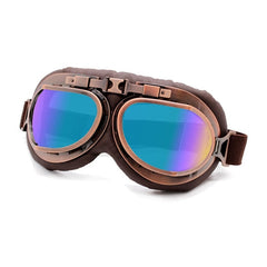 Roaopp Retro Motorcycle Goggles Glasses Vintage Moto Classic Goggles for Harley Pilot Steampunk ATV Bike Copper Helmet