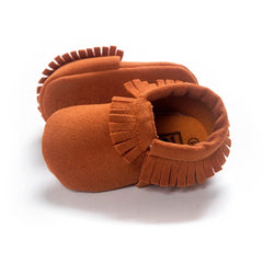 Baywell PU Suede Leather Newborn Baby Moccasins Shoes Soft Soled Non-slip Crib First Walker