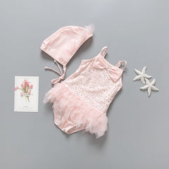 Swimsuit Girl Falbala Lace Ruffle Baby Bikini 2021 Children's Swimwear Girls Swimming Suit Child Bathing Clothes Beach Wear