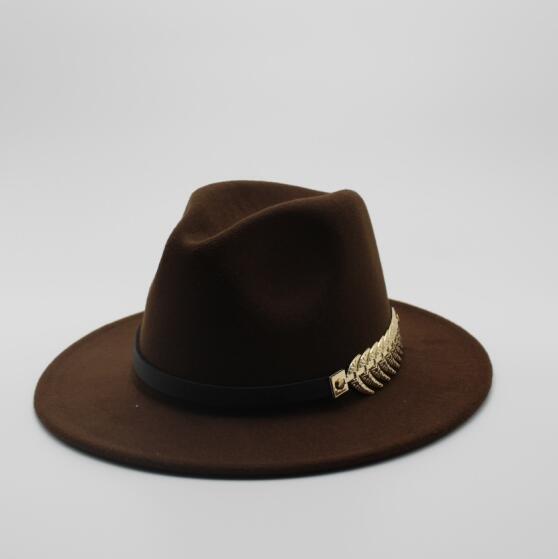 Special Felt Hat Men Fedora Hats with Belt Women Vintage Trilby Caps Wool Fedora Warm Jazz Hat Chapeau Femme feutre Panaman hat