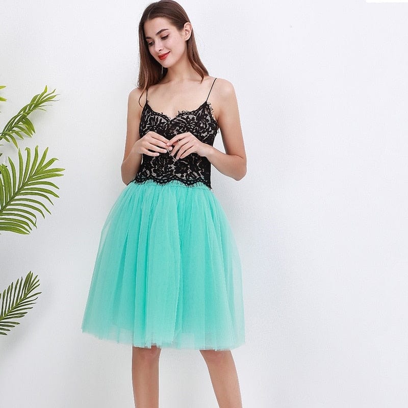 Quality 5 Layers Fashion Tulle Skirt Pleated TUTU Skirts Womens Lolita Petticoat Bridesmaids Midi Skirt Jupe Saias faldas