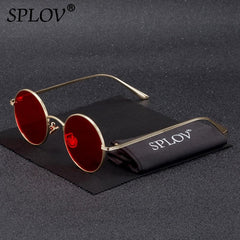 SPLOV Vintage Men Sunglasses Women Retro Punk Style Round Metal Frame Colorful Lens Sun Glasses Fashion Eyewear Gafas sol mujer