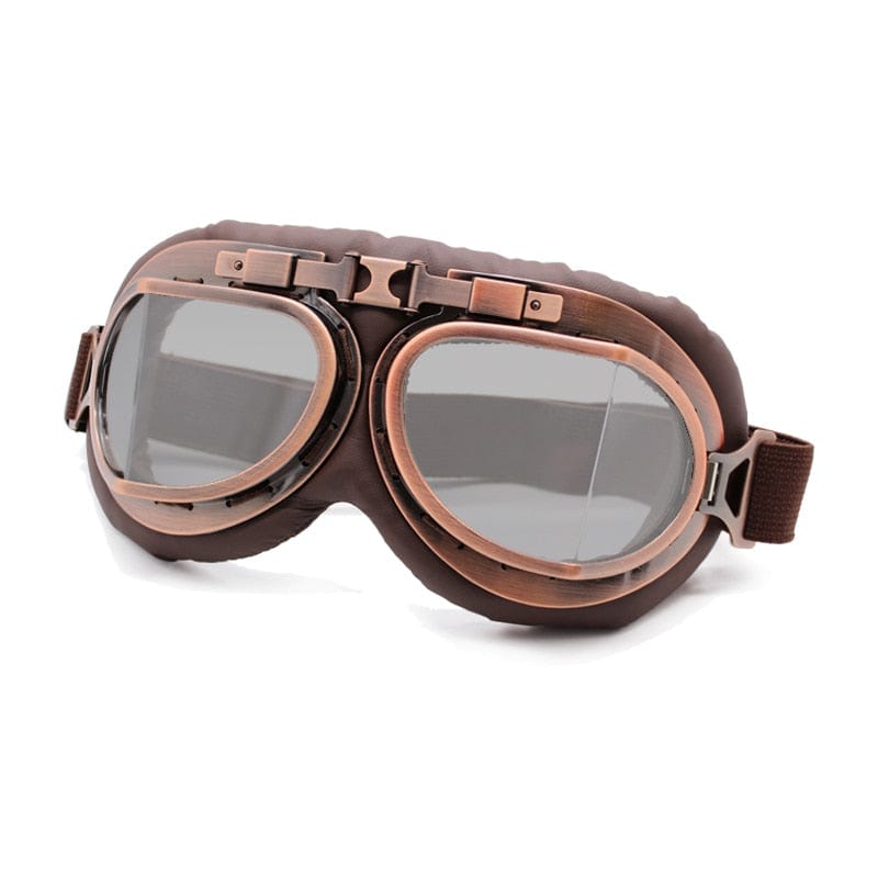 Roaopp Retro Motorcycle Goggles Glasses Vintage Moto Classic Goggles for Harley Pilot Steampunk ATV Bike Copper Helmet