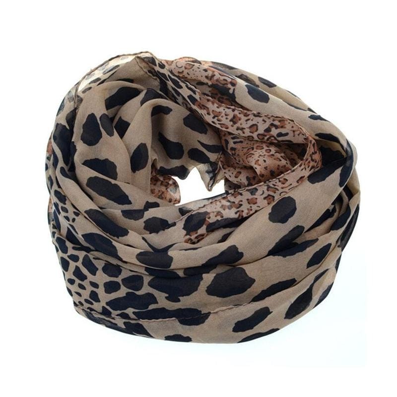 New Noble Fashion Women Long Soft Wrap Lady Shawl Silk Chiffon Scarves Leopard Print Shawl All-match Lady Soft Scarf