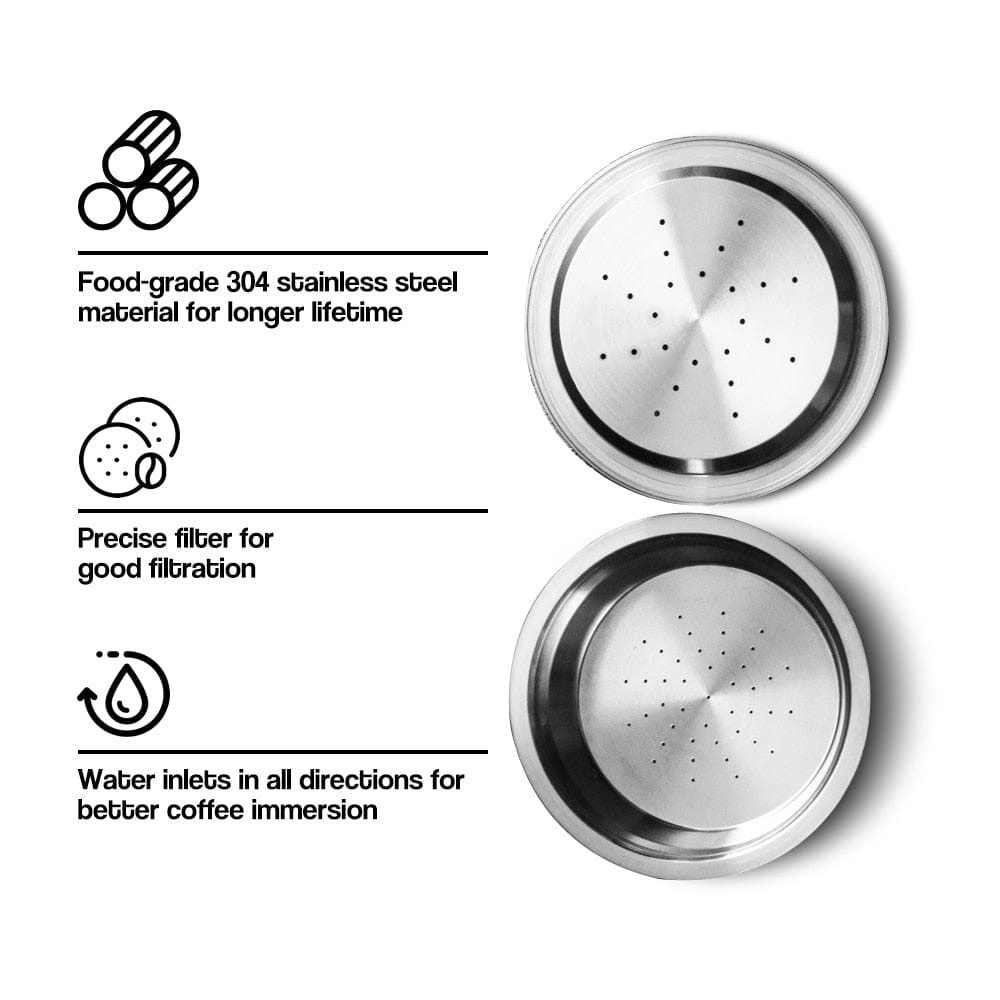 ICafilasStainless Steel For Lavazaa a modo mio Reusable Coffee Capsule Filter For Lavazzaa Jolie & LM3100 ESPRIA - Wowza