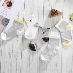 5 Pair/lot Cotton Baby Socks Printing mustache Girls Boys Children Socks Spring Autumn Infant Toddler Kids Socks For 1-3 Year