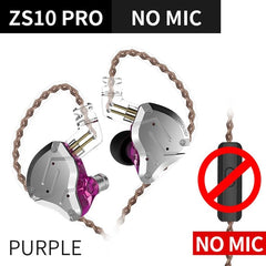 KZ ZS10 Pro Noise Cancelling Earphones 4BA+1DD Hybrid 10 driver Units HIFI Bass Earbuds in ear Monitor Metal Headset